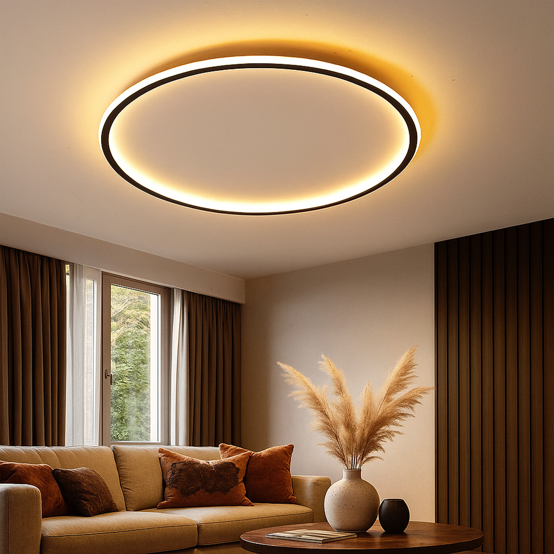 Skandynawska Okrągła Lampa Sufitowa LED | Skandynawski Design