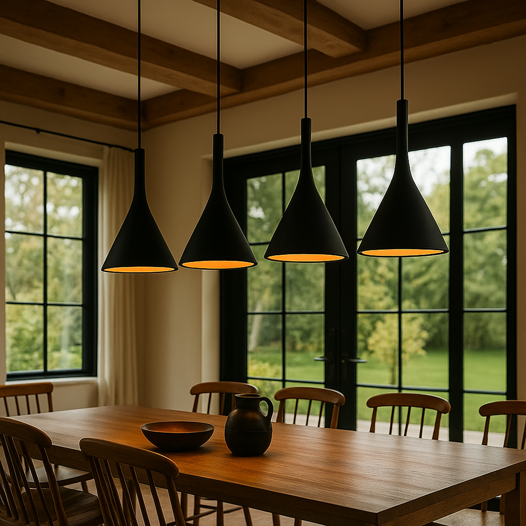 Skandynawski Zestaw Lamp Wiszących | Stożkowy Design