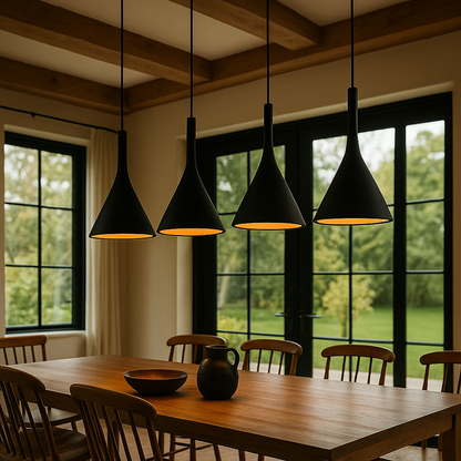 Skandynawski Zestaw Lamp Wiszących | Stożkowy Design