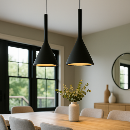 Skandynawski Zestaw Lamp Wiszących | Stożkowy Design