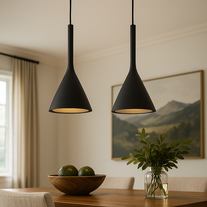 Skandynawski Zestaw Lamp Wiszących | Stożkowy Design