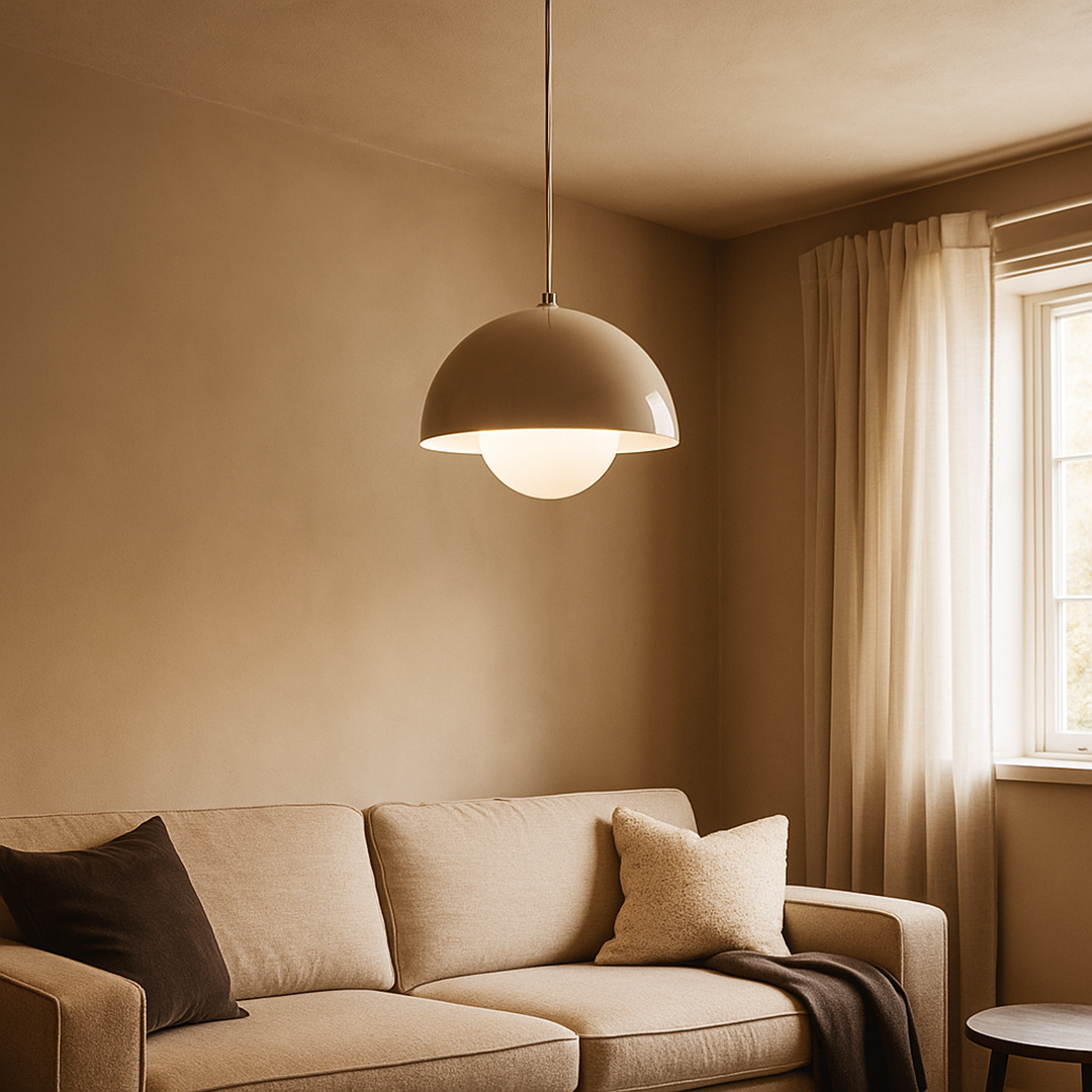 Stylowa Duńska Lampa Wisząca | Kwiatowy Klosz