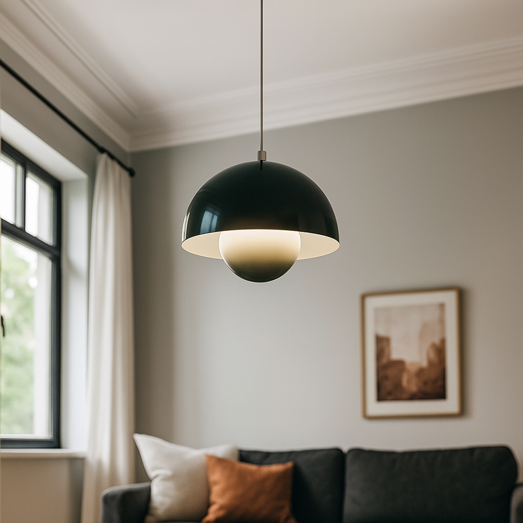 Stylowa Duńska Lampa Wisząca | Kwiatowy Klosz