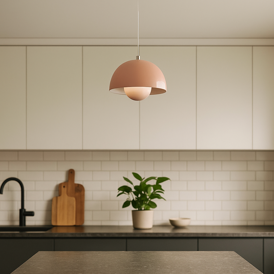 Stylowa Duńska Lampa Wisząca | Kwiatowy Klosz