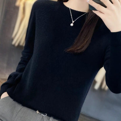 Classic Solid Color Women's Sweater Long Sleeve