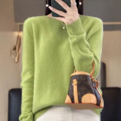 Classic Solid Color Women's Sweater Long Sleeve