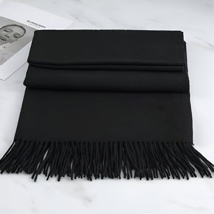 Women's Winter Scarf Solid Color with Fringes