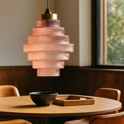 Szklana Lampa Sufitowa Retro | Vintage