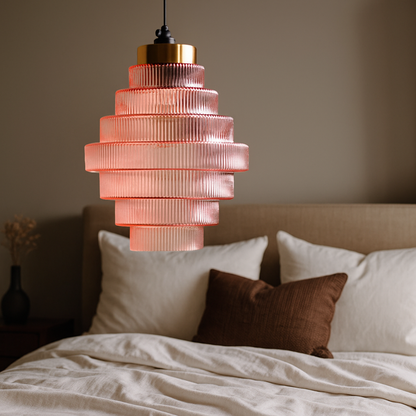 Szklana Lampa Sufitowa Retro | Vintage