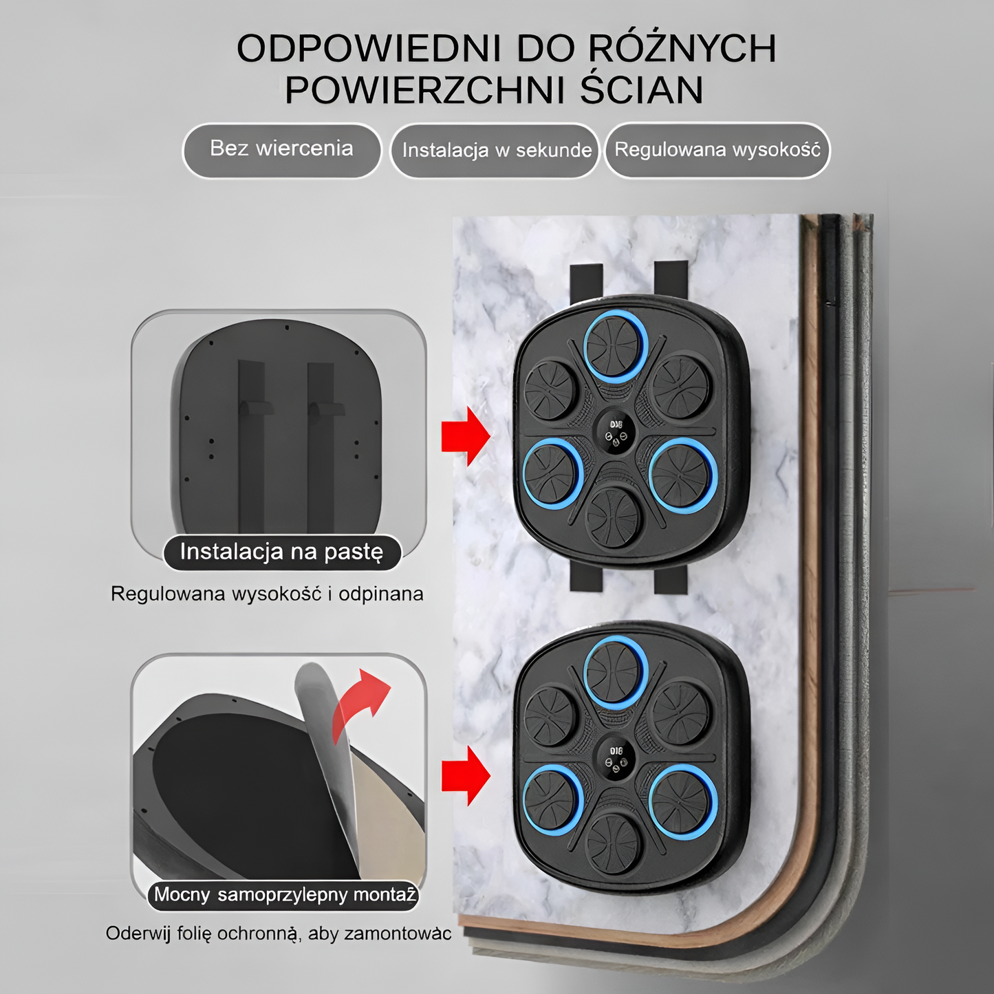 Wall-Mounted Boxing Trainer for Reaction Home Training