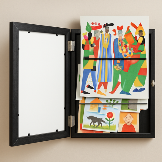 Wall Art Storage Frame Kids Drawings Photo Display