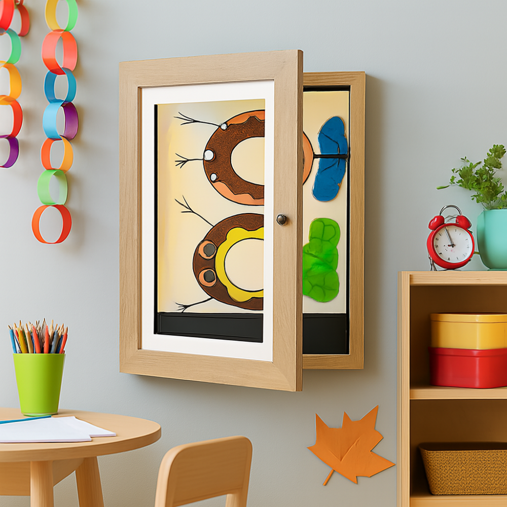 Wall Art Storage Frame Kids Drawings Photo Display - Image 10