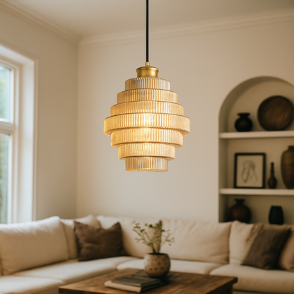 Warstwowa Lampa Sufitowa Ze Szkła | Stylowa