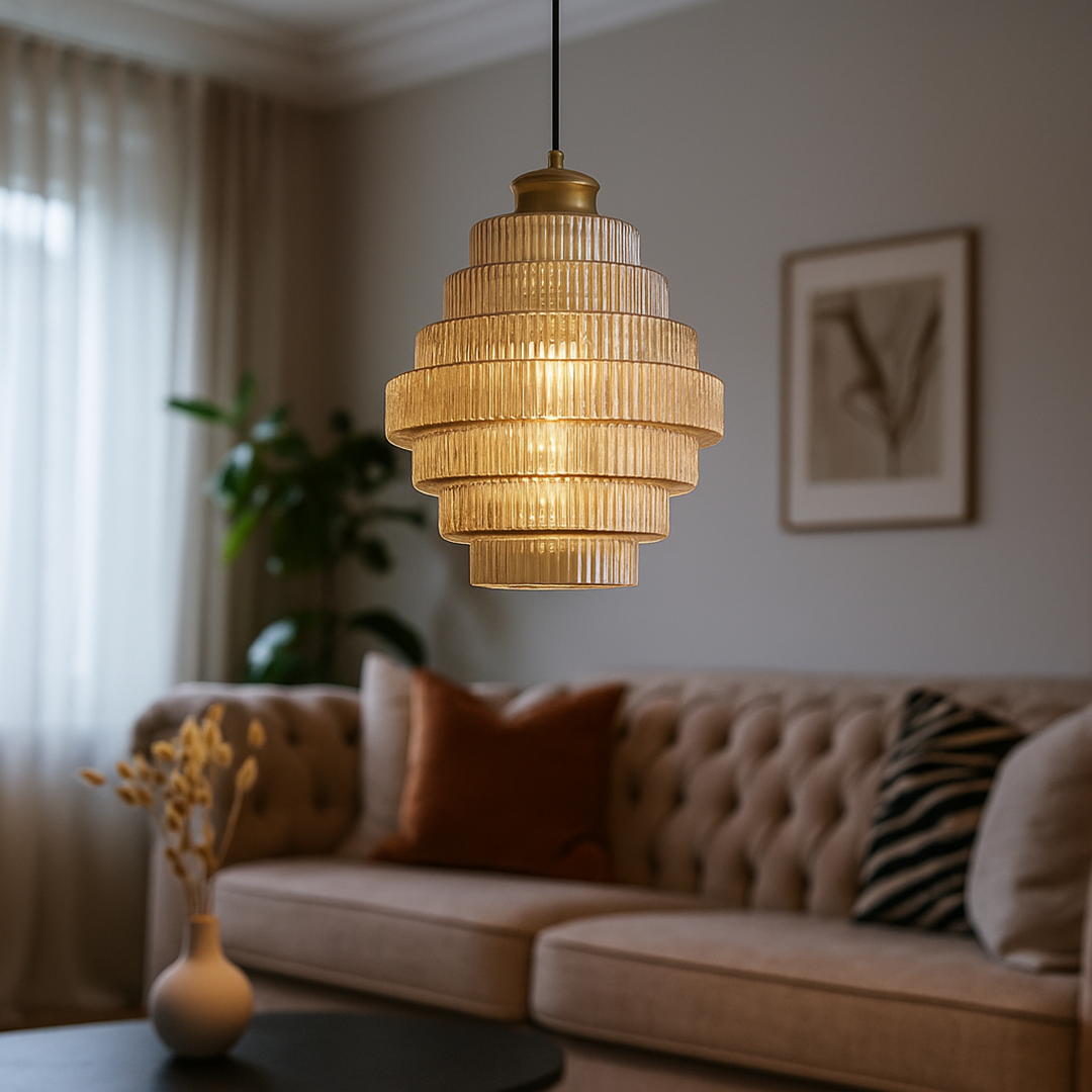 Warstwowa Lampa Sufitowa Ze Szkła | Stylowa