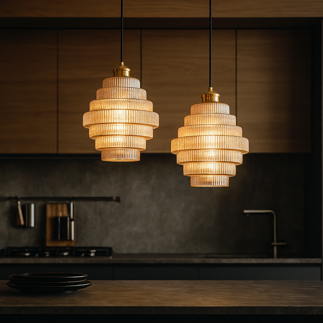 Warstwowa Lampa Sufitowa Ze Szkła | Stylowa