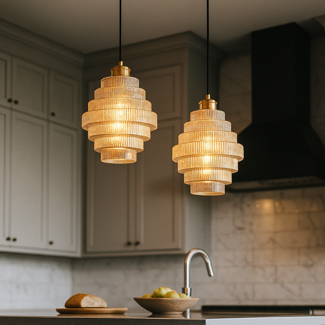 Warstwowa Lampa Sufitowa Ze Szkła | Stylowa