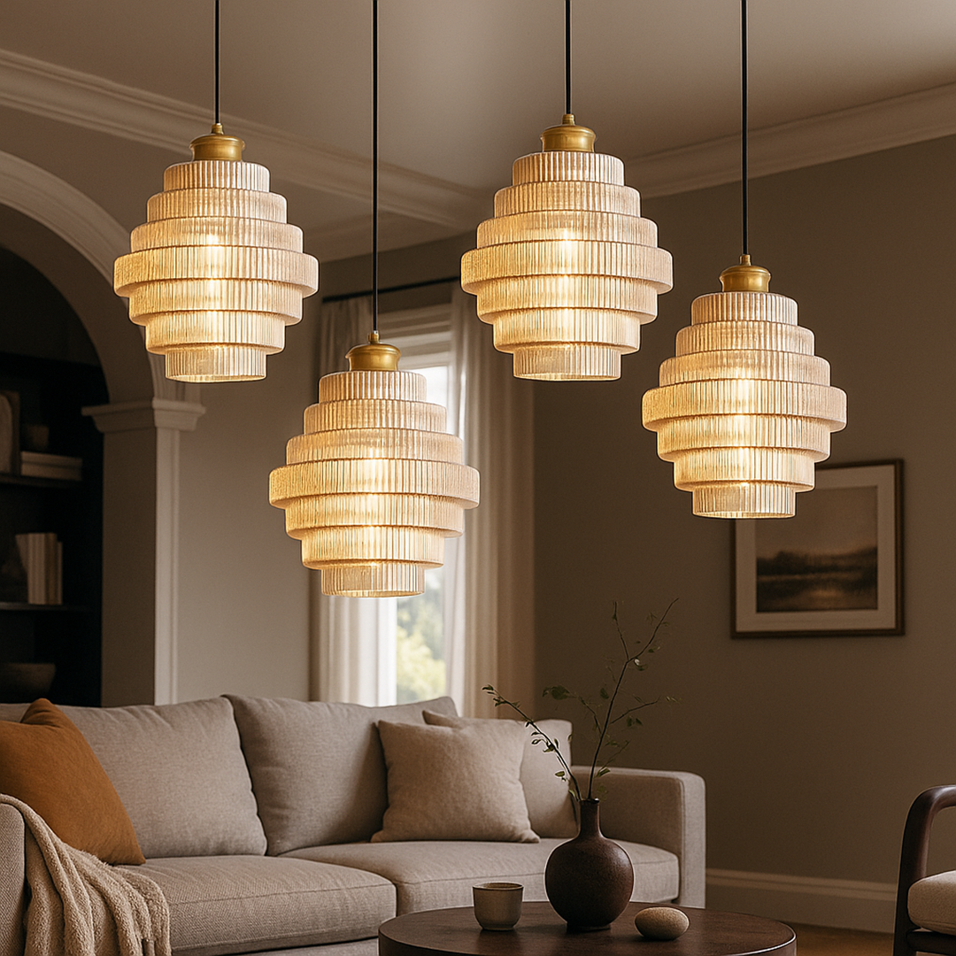 Warstwowa Lampa Sufitowa Ze Szkła | Stylowa