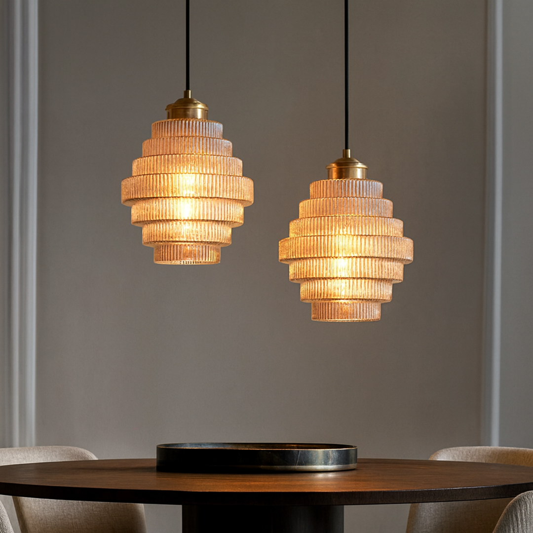 Warstwowa Szklana Lampa Sufitowa | Nowoczesna