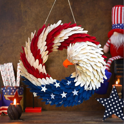 Decorative Wreath Patriotic Wall Eagle