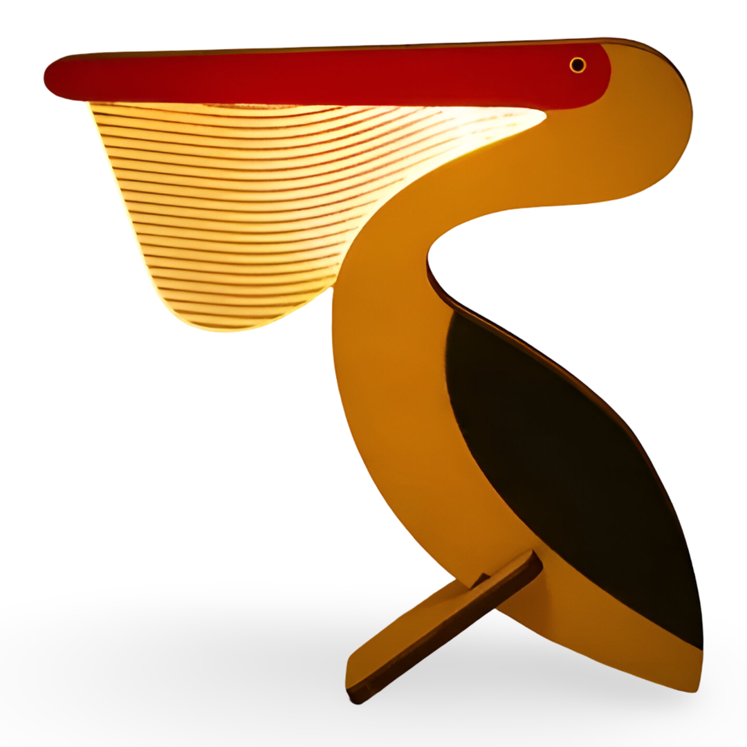 Wooden-Acrylic LED Table Lamp | Decorative Animal Theme