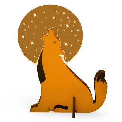 Wooden-Acrylic LED Table Lamp | Decorative Animal Theme