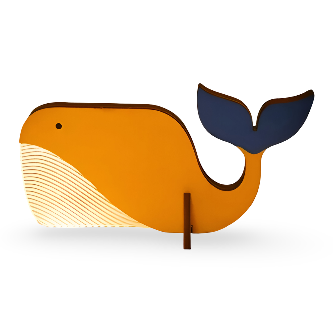 Wooden-Acrylic LED Table Lamp | Decorative Animal Theme