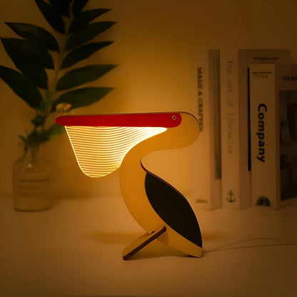 Wooden-Acrylic LED Table Lamp | Decorative Animal Theme
