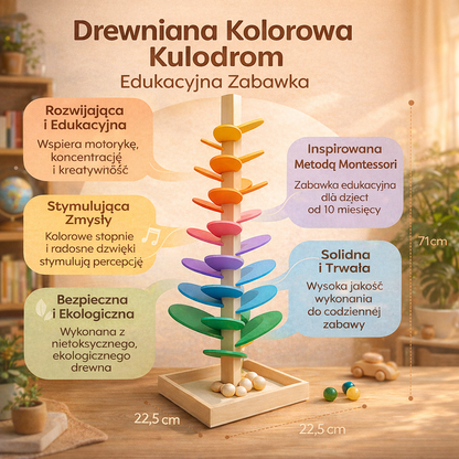 Educational Wooden Ball Track Toy Montessori for Children