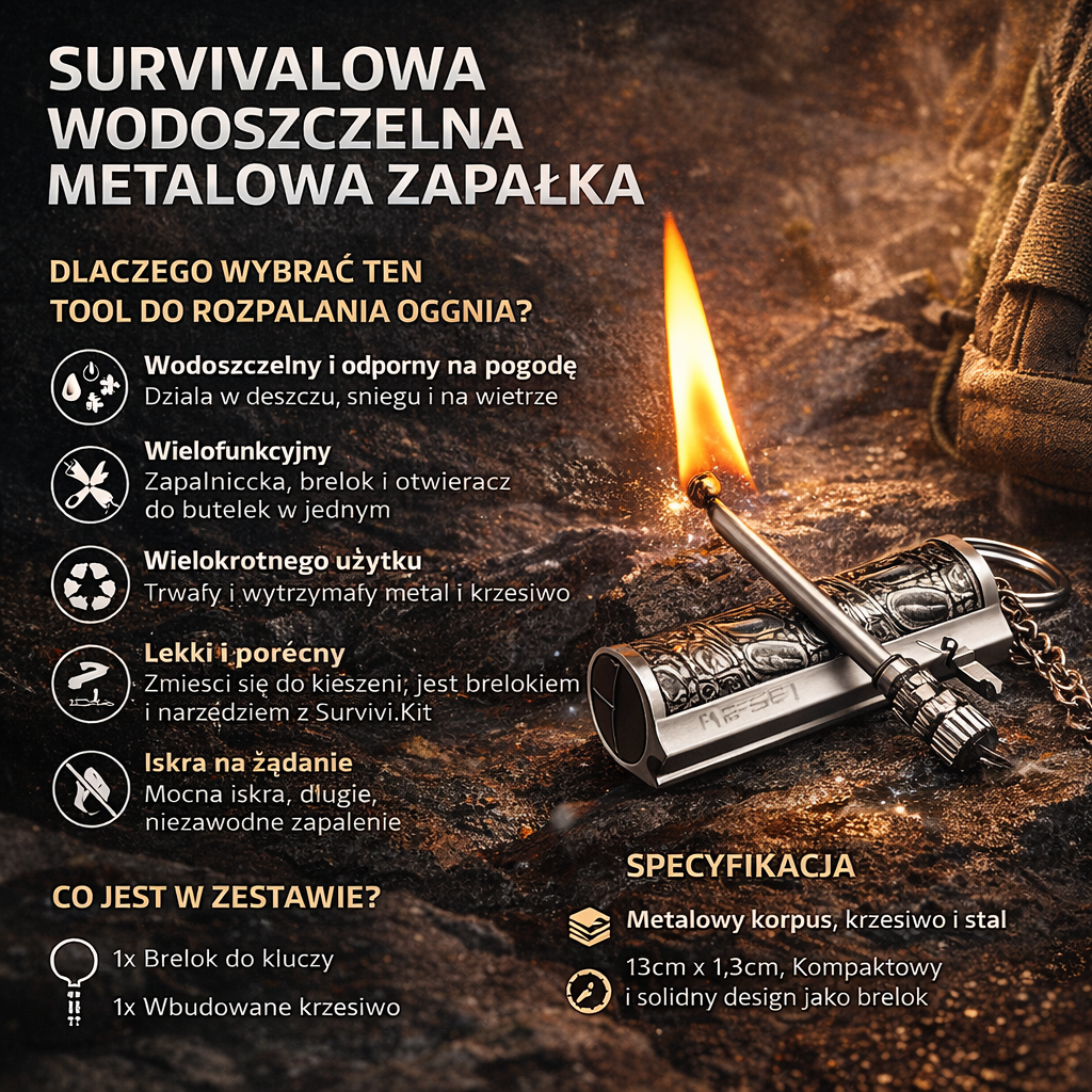 Outdoor Waterproof Metal Lighter Survival Camping