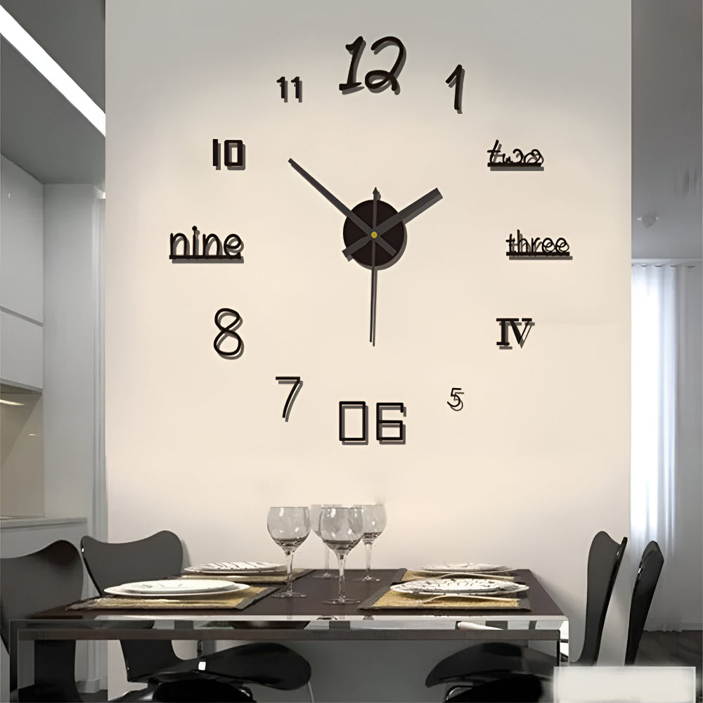Decorative Wall Clock Modern Metal Quartz