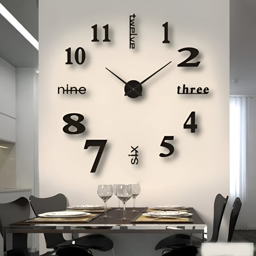 Decorative Wall Clock Modern Metal Quartz