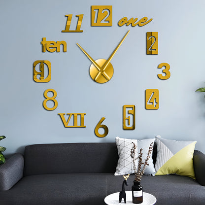 Decorative Wall Clock Modern Metal Quartz