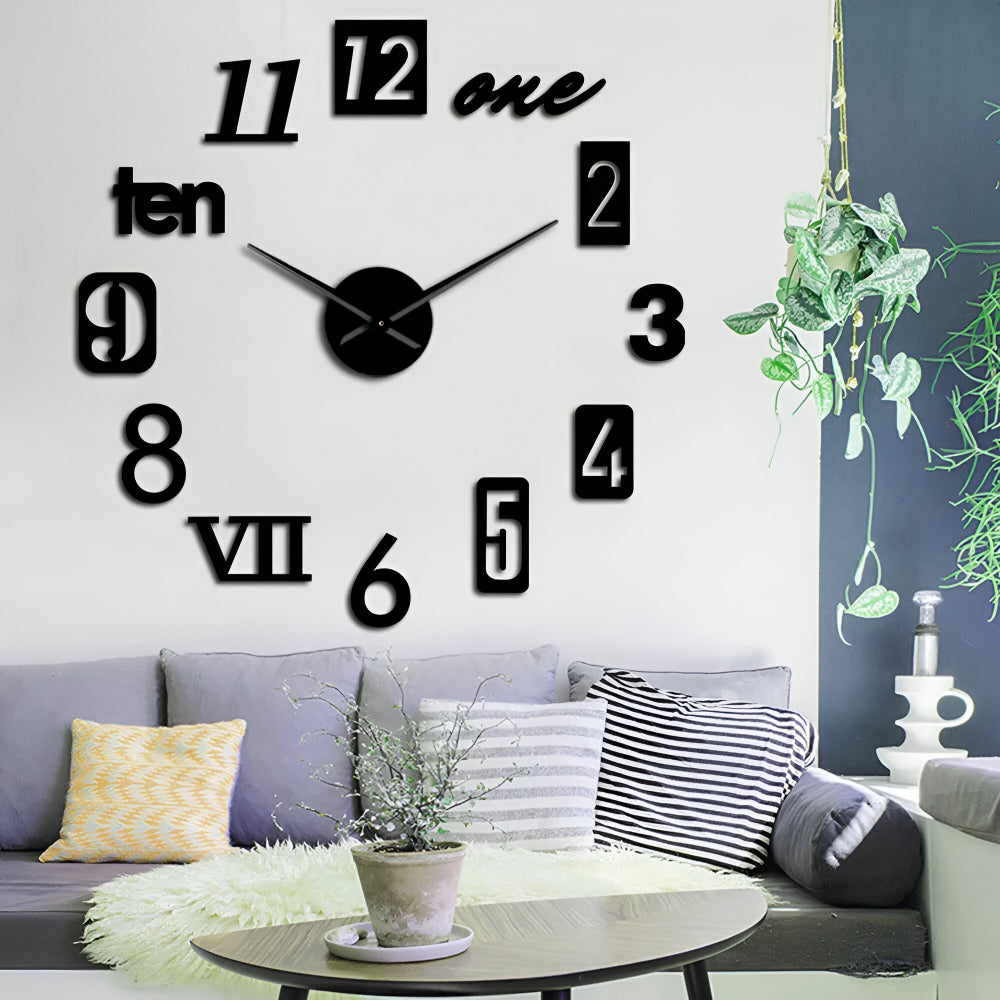 Decorative Wall Clock Modern Metal Quartz