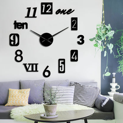 Decorative Wall Clock Modern Metal Quartz