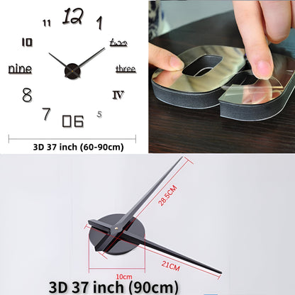 Decorative Wall Clock Modern Metal Quartz