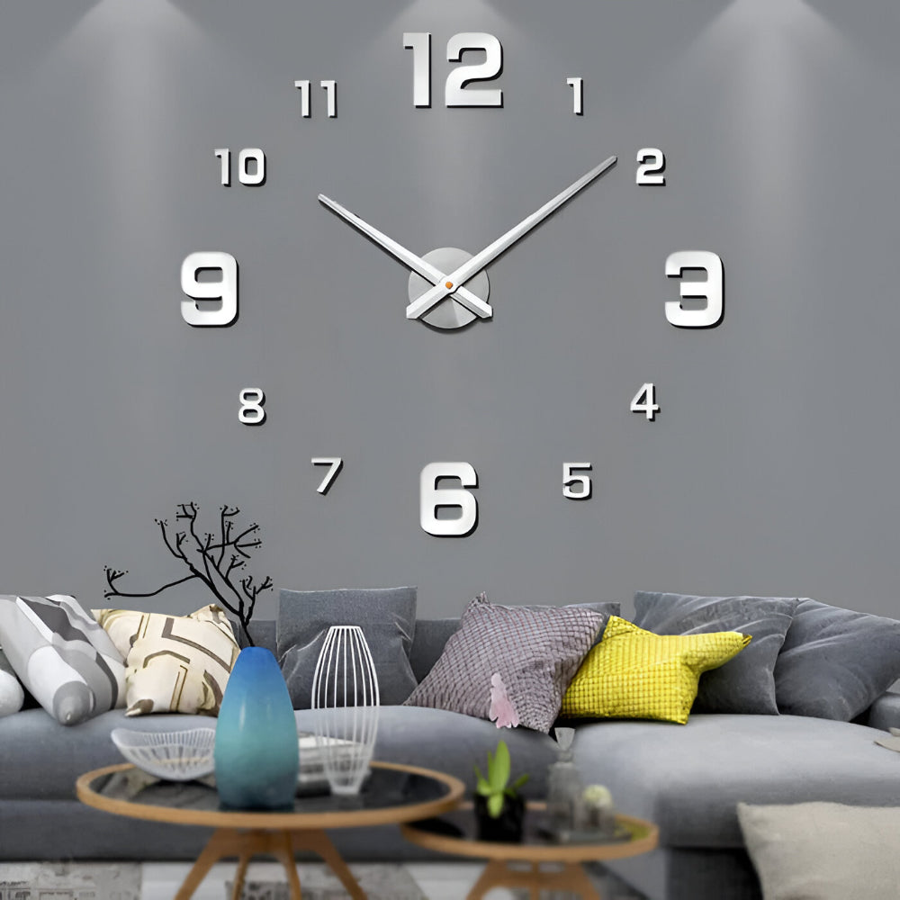 Decorative Wall Clock Modern Metal Quartz