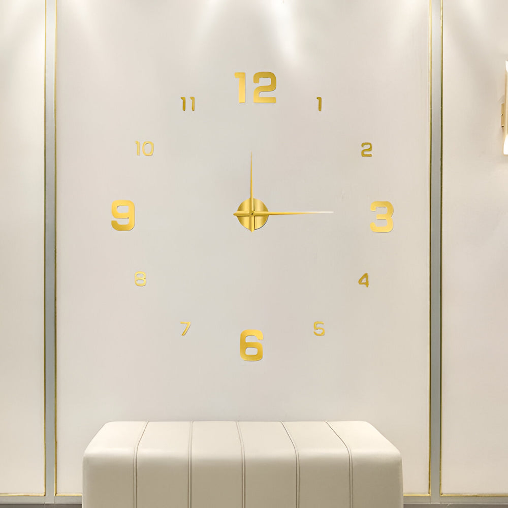 Decorative Wall Clock Modern Metal Quartz