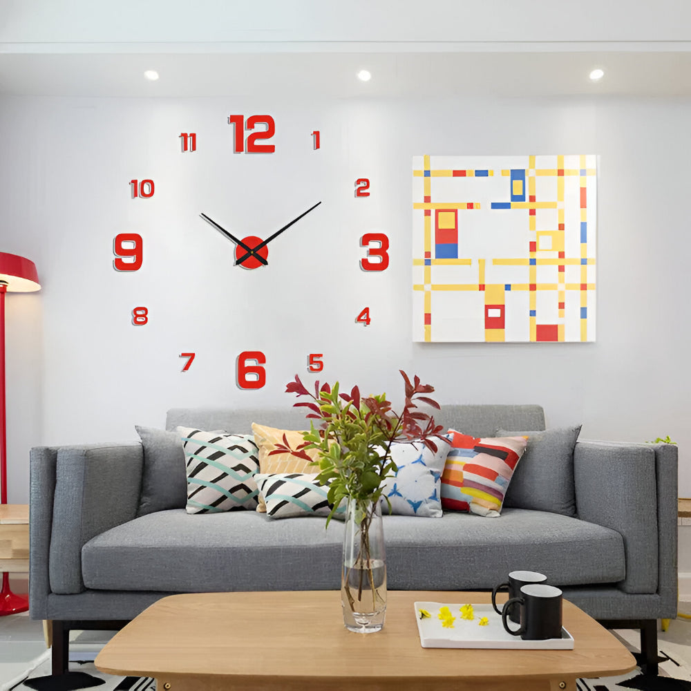 Decorative Wall Clock Modern Metal Quartz