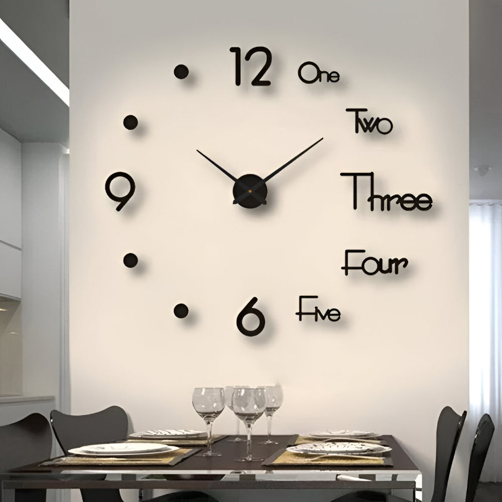 Decorative Wall Clock Modern Metal Quartz