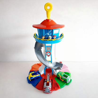 Play Set Tower Car Track Descending Ramps For Children