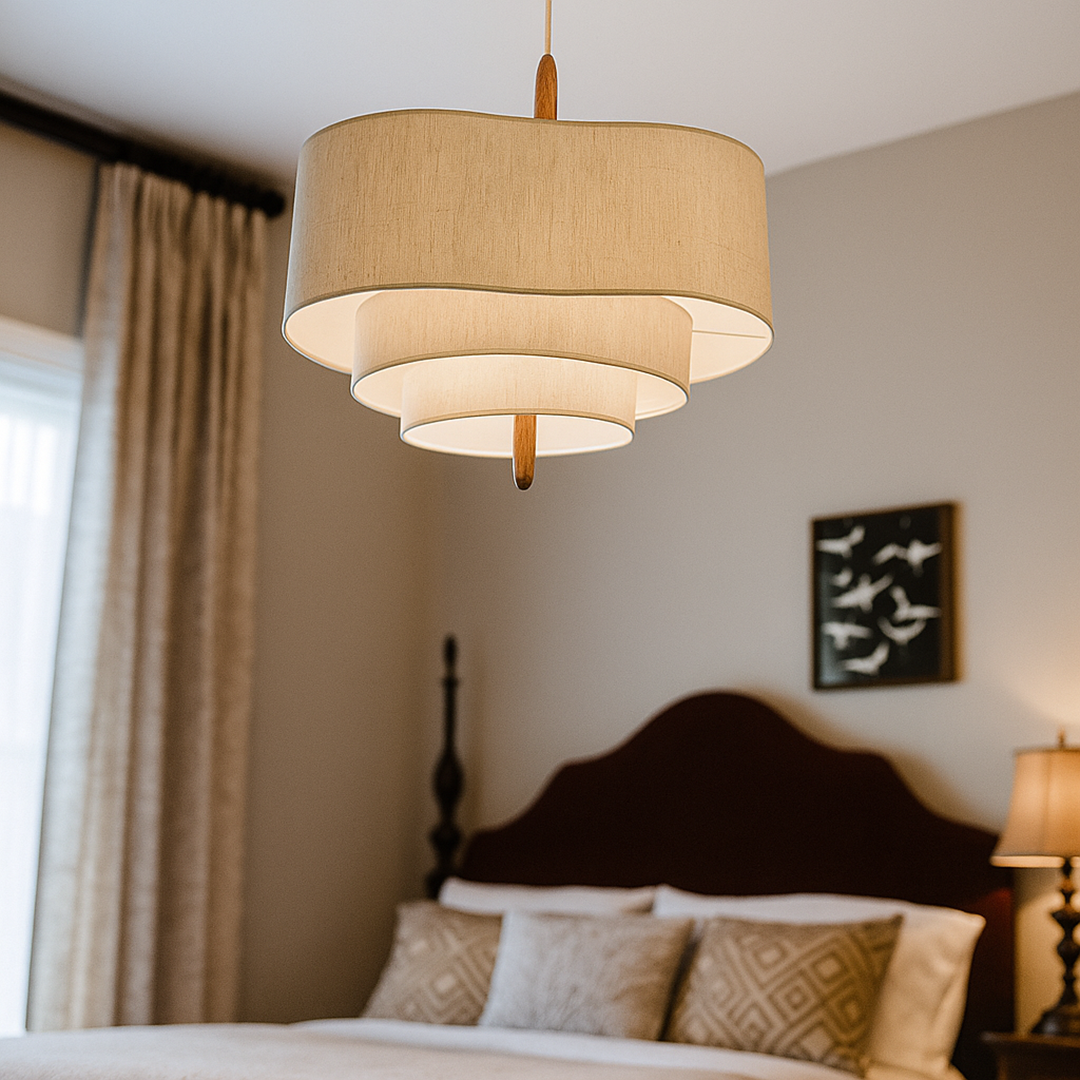 Żyrandol Z Warstw Tkaniny | Styl Vintage