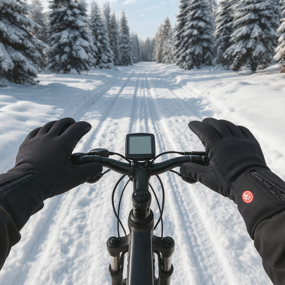 Rękawice Podgrzewane Zimowe Dotykowe Antypoślizgowe