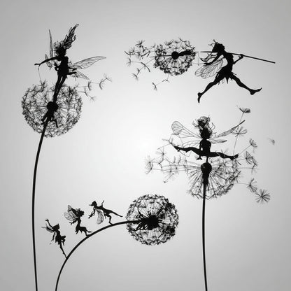 Metal Fairy Garden Sculptures Outdoor Decorative Yard Art - Image 2