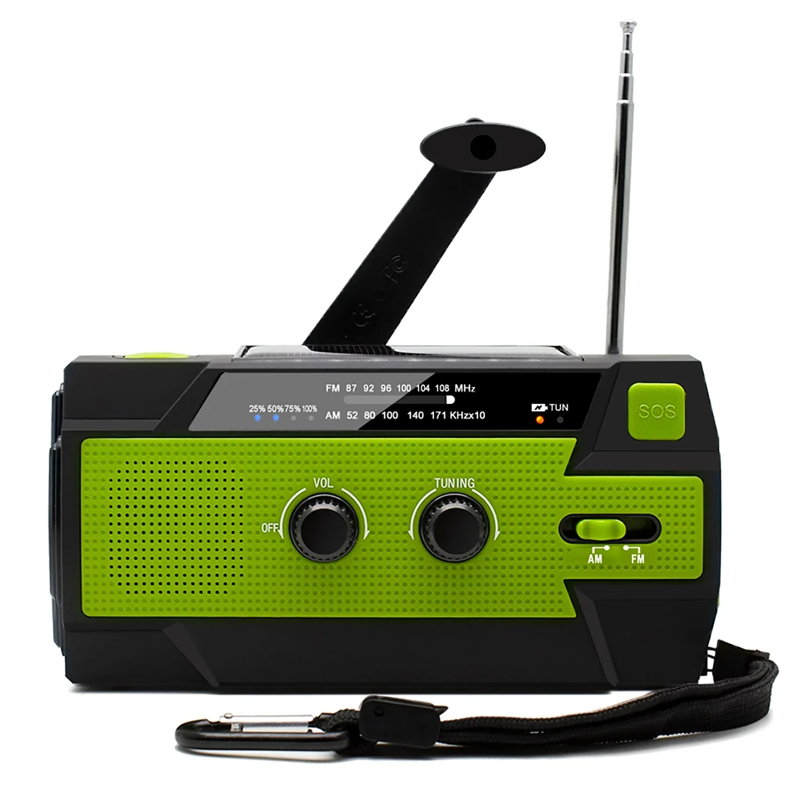 Emergency Solar Hand Crank Radio Power Bank and Flashlight - Image 2