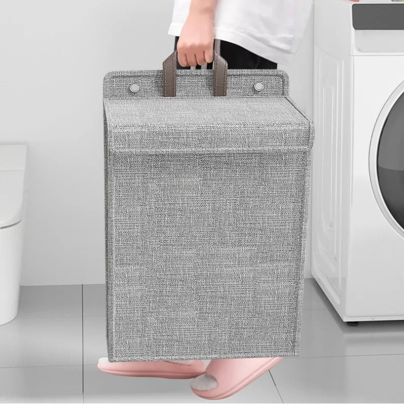Foldable Laundry Basket Storage Wall-Mounted Design - Image 3