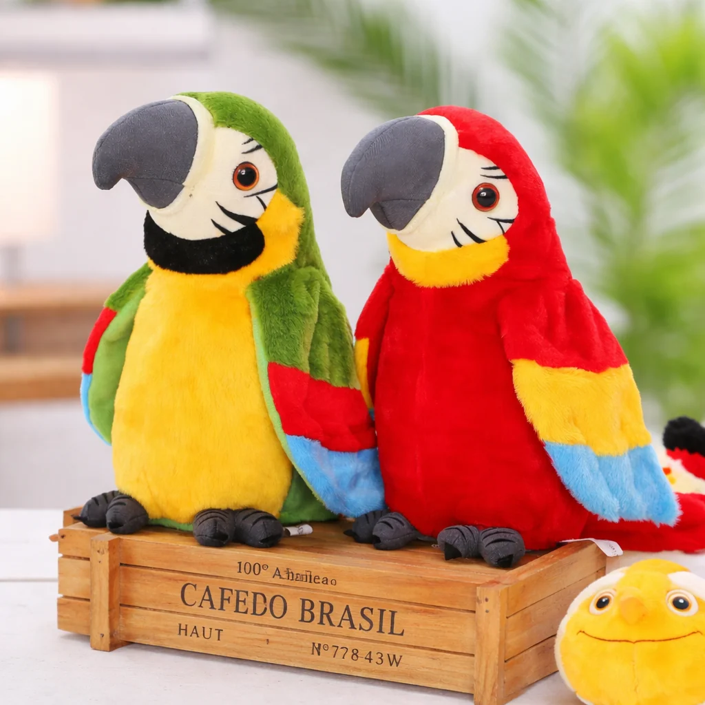 Interactive Plush Toy Talking Parrot Engaging Playtime - Image 2