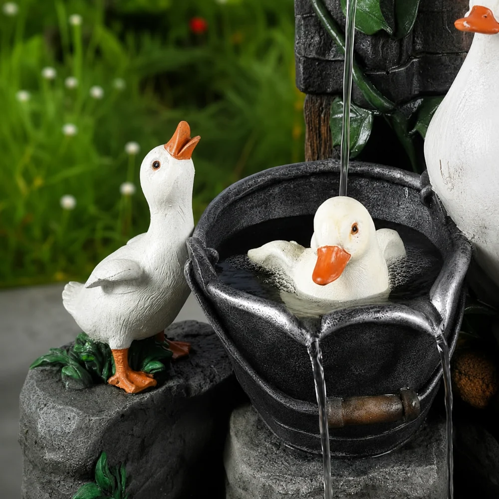 LED Light Solar Powered Outdoor Fountain Garden Decor - Image 3