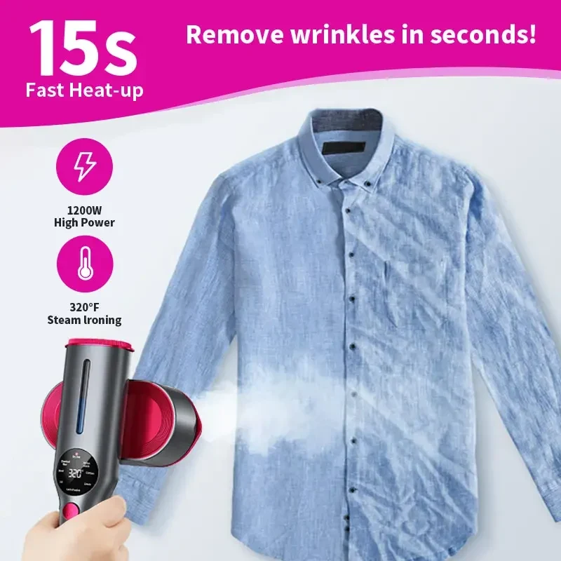 Portable Garment Steamer Clothes Fast Heating 7 Modes Travel Use - Image 2