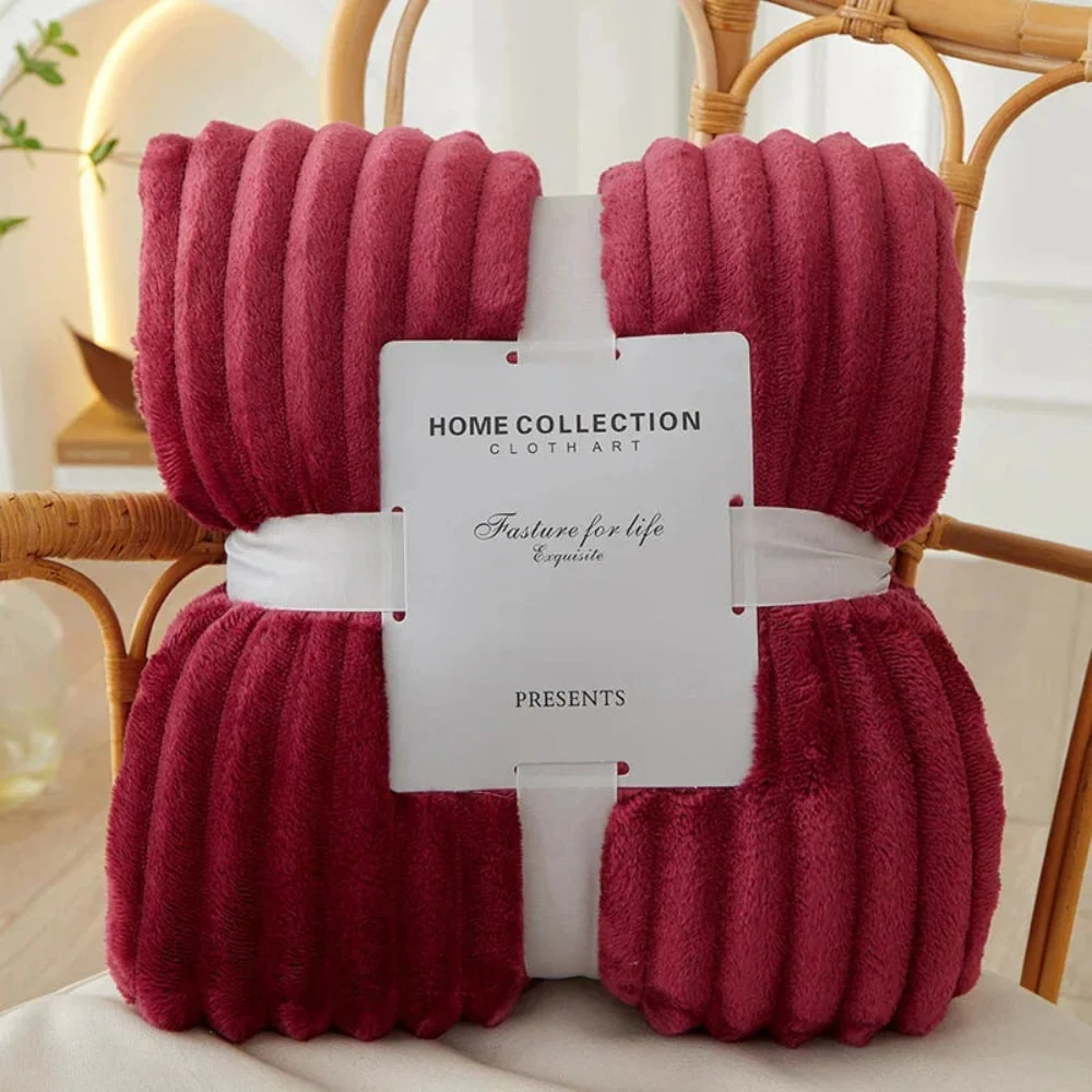 Soft Throw Blanket Cozy Striped Reversible Large Home