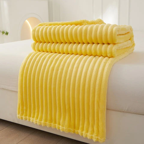 Soft Throw Blanket Cozy Striped Reversible Large Home - Image 2